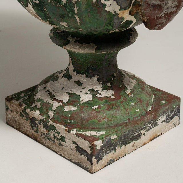 19th Century France Black Iron Urns For Sale - Image 9 of 9