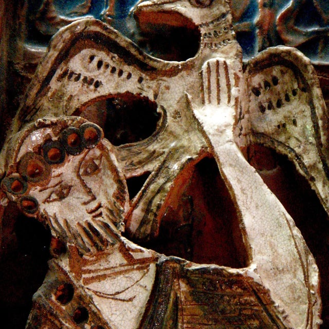 Amedeo Fiorese | ''San Francesco'' | sculpture embossed and perforated panel to represent S.Francesco | terracotta in...