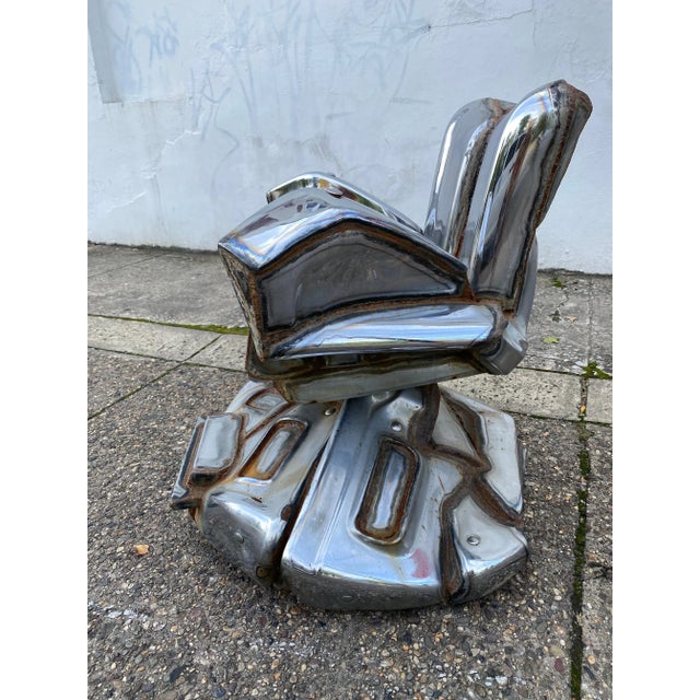 1970s Jason Seley Welded Swivel Bumper Chair For Sale - Image 9 of 12
