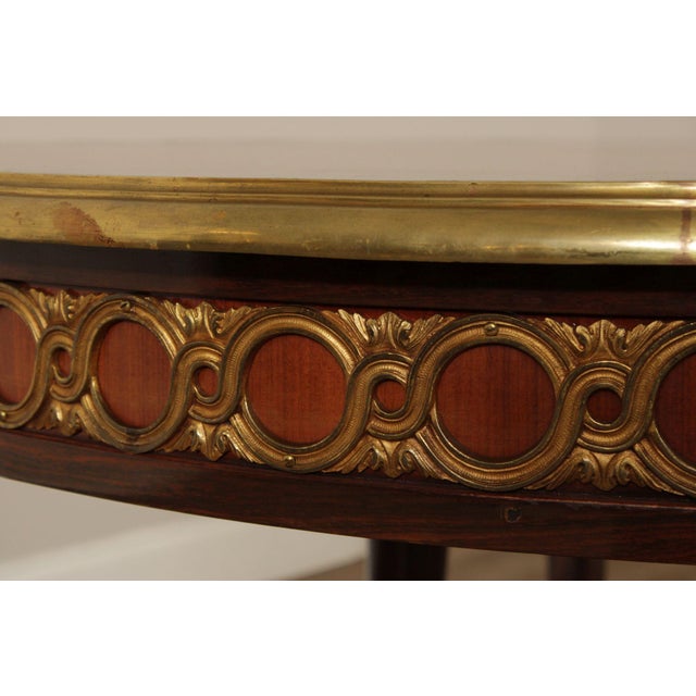 French Louis XV Style Ormolu Mounted Round Expandable Dining Table For Sale - Image 12 of 12