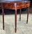 19th Century Regency Empire Ebony Inlaid Crotch Cross-Banded Mahogany Fold Top Table. Condition: Good. Wear consistent...