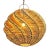 Wicker Spiral Globe Pendant Light Medium For Sale - Image 4 of 10