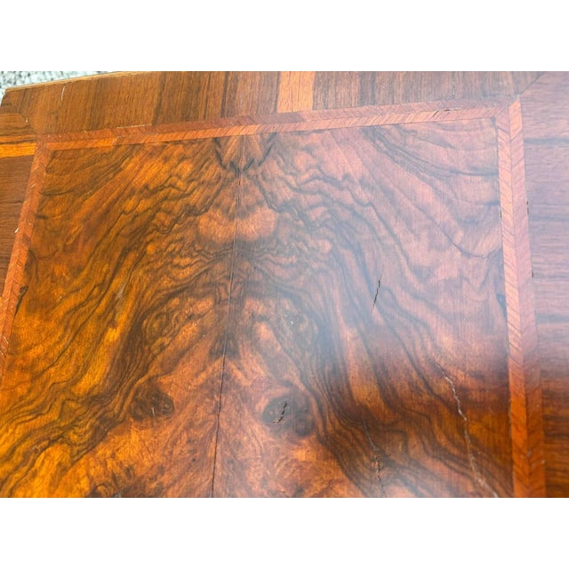 Antique Georgian Style Burr Walnut Chest of Drawers For Sale - Image 17 of 17