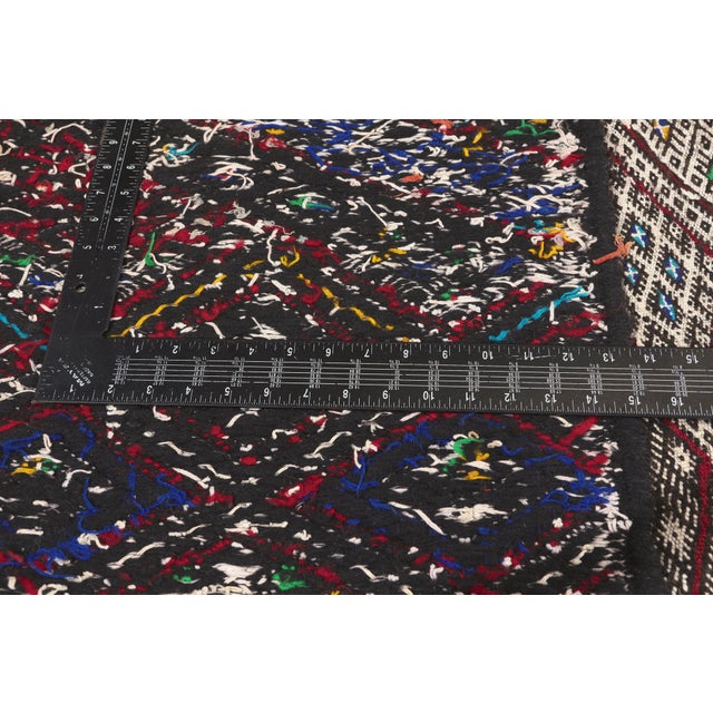Textile Vintage Zemmour Moroccan Kilim Rug, 03'10 X 23'01 For Sale - Image 7 of 11