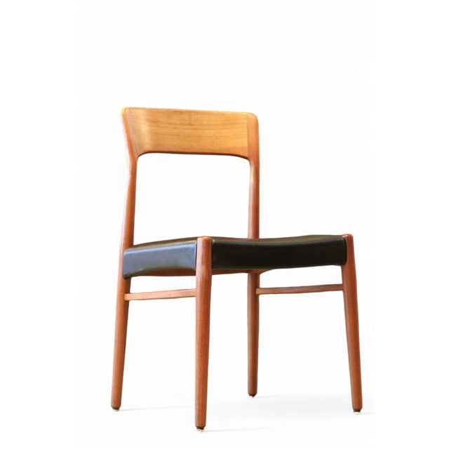 Chair in Teak and Leather by Henning Kjærnulf for KS Møbler, 1960s For Sale - Image 6 of 15