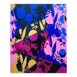 "Garden of Starlight" Contemporary Original Abstract Acrylic Painting by Albert Leon Sultan