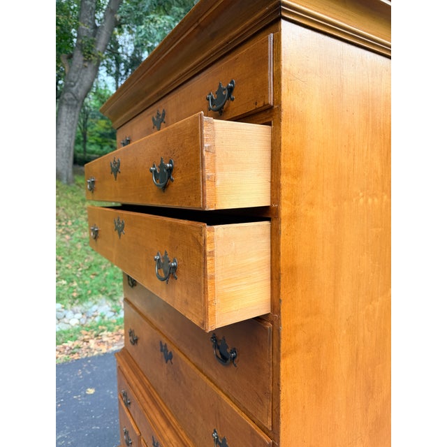 18th Century New England Queen Anne Maple Highboy For Sale - Image 11 of 12