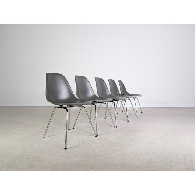 Grey Side Chairs by Charles & Ray Eames for Vitra, Set of 5 For Sale - Image 5 of 14