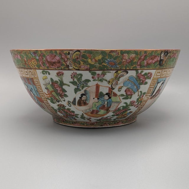 Chinese Chinese Export Rose Mandarin Bowl, Circa 1875 For Sale - Image 3 of 6