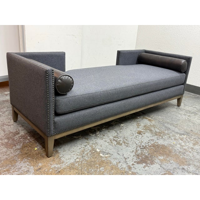 Contemporary Four Hands Mercury Double Chaise For Sale - Image 3 of 12