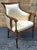 Wood Late 20th Century William IV Style Burl Wood and Diamond Brocade Upholstered Armchair For Sale - Image 7 of 13