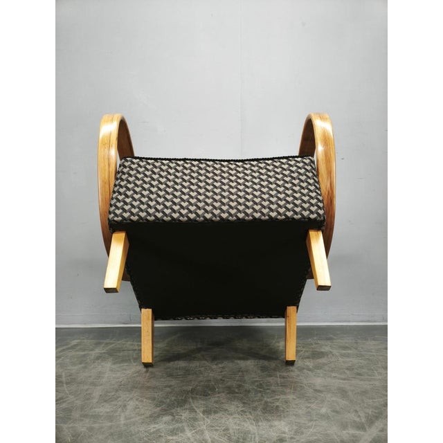 Art Deco Armchair by Jindrich Halabala, Former Czechoslovakia, 1940s For Sale - Image 11 of 12