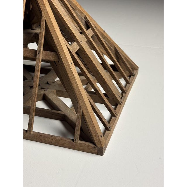 French Roof Construction Model in Oak For Sale - Image 10 of 17