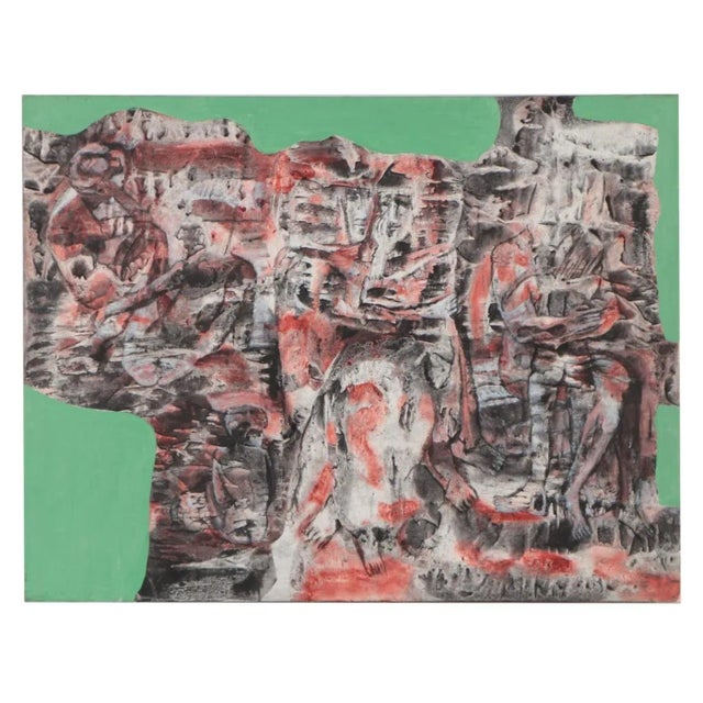 Donald L. Stacy (American, 1925 – 2008) Untitled (figures), late 20th century Acrylic painting on canvas Signed to the...