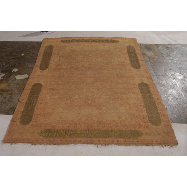 Traditional Antique Kayseri Rug in an All Over Green Brown Floral Pattern For Sale - Image 3 of 11