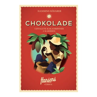 Danish Modern Food Poster, Hansens Chocolate Ice Cream