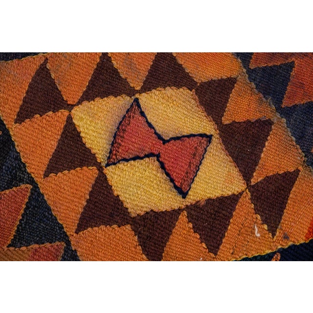 Vintage Kilim Handmade Flatweave Rust Tribal Wool Runner For Sale - Image 9 of 10