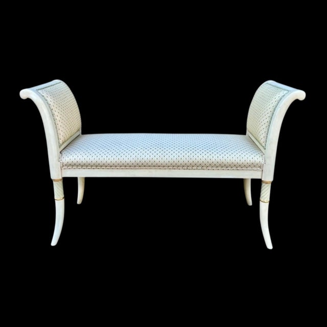 1970s Italian Neo-Classical Style Painted Bench For Sale In Atlanta - Image 6 of 8