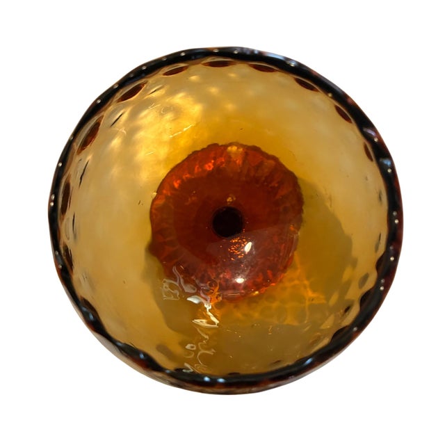 Mid Century Empoli Optic Glass Brandy Snifter Vases, S/3 For Sale In Los Angeles - Image 6 of 8
