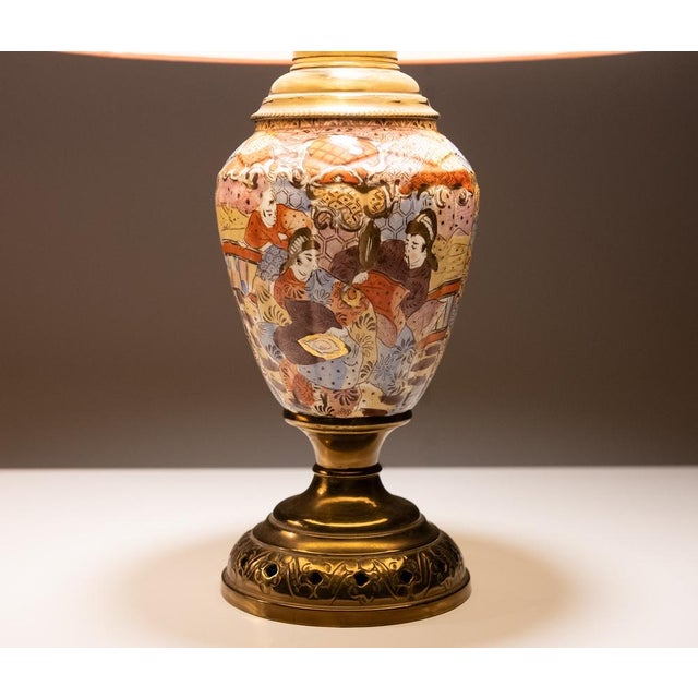 Satsuma Table Lamps, Japan, 1950s, Set of 2 For Sale - Image 10 of 12