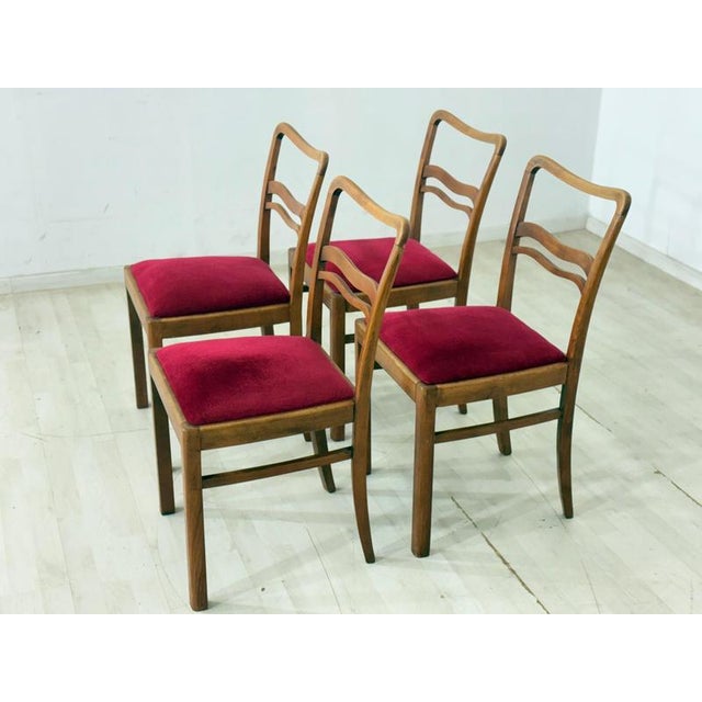 Art Nouveau Dining Chairs, 1920s, Set of 4 For Sale - Image 3 of 11