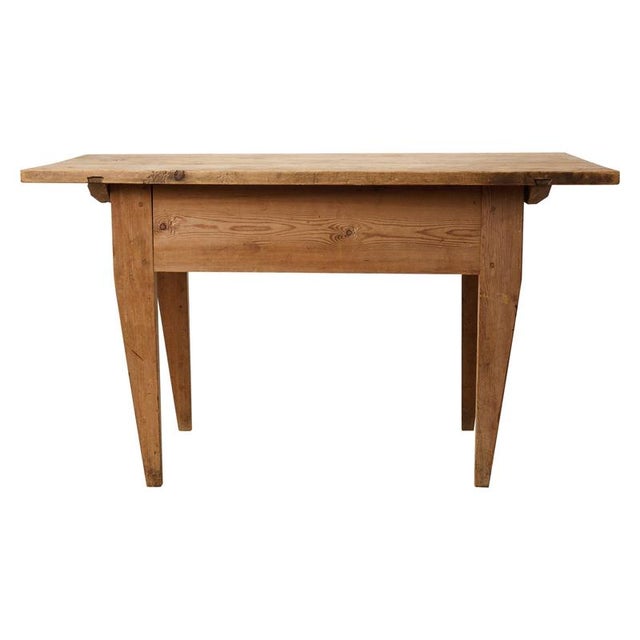 Antique Northern Swedish Handmade Raw Pine Worktable For Sale - Image 10 of 10