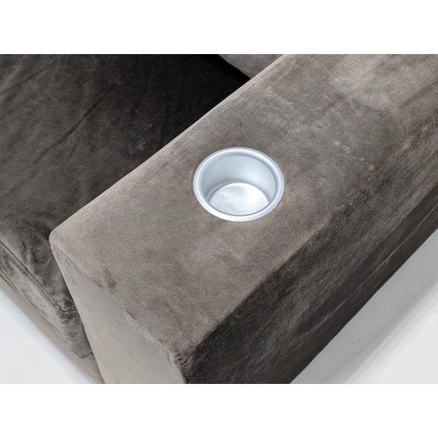 Vintage Velvet Cinema Sofa For Sale - Image 10 of 12