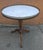 French Mid-Century French Mahogany Marble Top Galleried Gueridon Table For Sale - Image 3 of 10