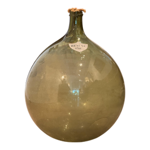 Large Green Glass Demijohn, Labeled Beaune 1781