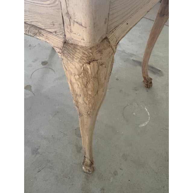Wood 18th Century French Provincial Bleached Fruitwood Writing Table With Cabriole Legs For Sale - Image 7 of 12