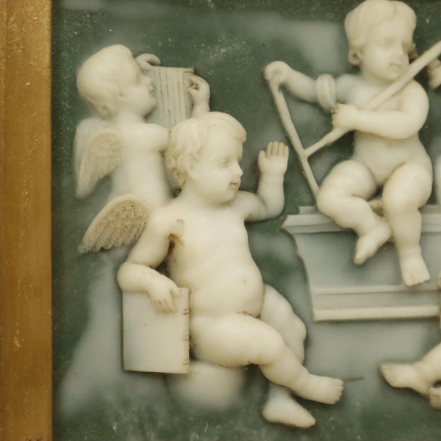 Vintage Framed Alabaster Plaques from Biggs and Sons London, 1950s, Set of 2 For Sale - Image 15 of 17