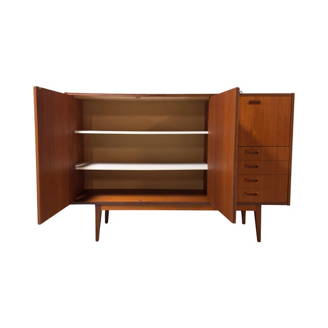 Mid 20th Century Mid-Century Modern Swedish Teak Highboard, c.1960s For Sale - Image 5 of 8