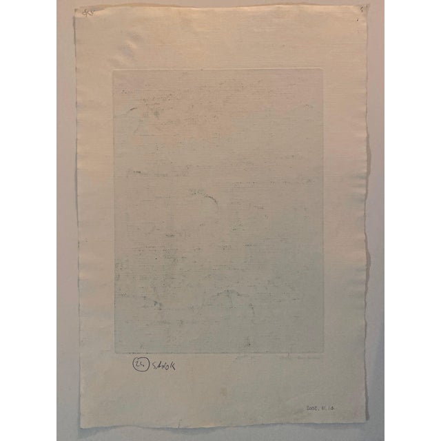 Late 20th Century Dora Szampanier, Etching of destroyed synagogue - Sanok, Poland For Sale - Image 5 of 6