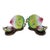 Pair, Qing Dynasty Chinese Canton Enamel 'Peach' Cups and Saucers For Sale