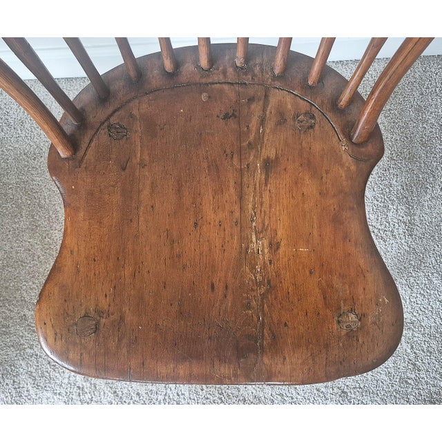 Early 19th Century Antique Bow-Back Windsor Side Chair For Sale - Image 5 of 6