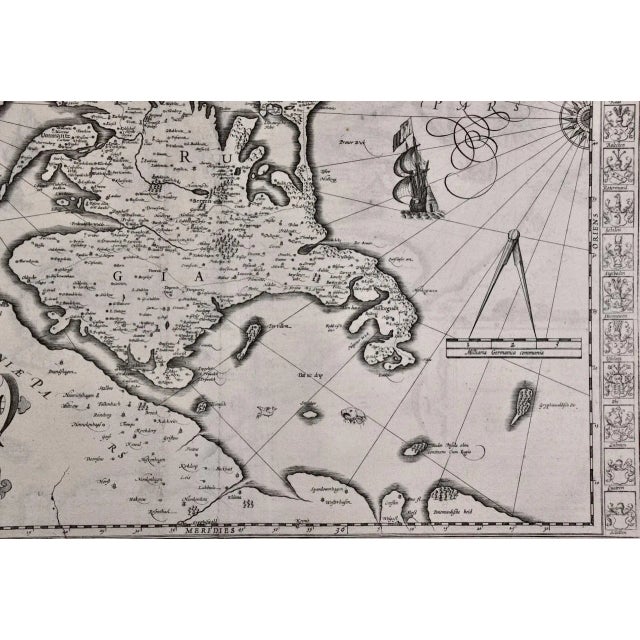 Rugen Island, Germany: An Early 17th Century Map by Mercator and Hondius, 1623 For Sale In San Francisco - Image 6 of 9