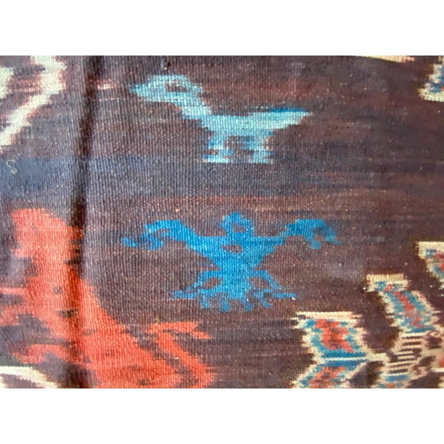 Incredibly long rare ikat from the island of Sumba. Ikat is an ancient technique which is used to add patterns to...