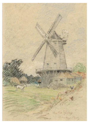 Edward Handley-Read, King's Mill, Shipley, Sussex, Early 20th Century, Pastel Drawing