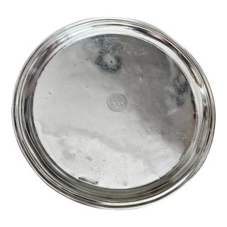 Vintage Silver Plated Tray From the Clift Hotel San Francisco For Sale