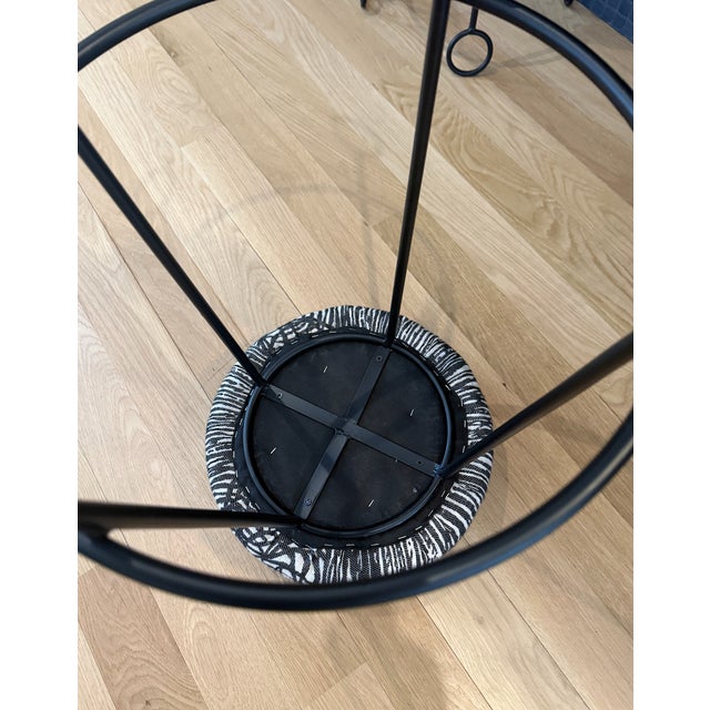 6 Rachel Donath Counter Stools - Reupholstered W. Kelly Wearstler Fabric For Sale - Image 9 of 10