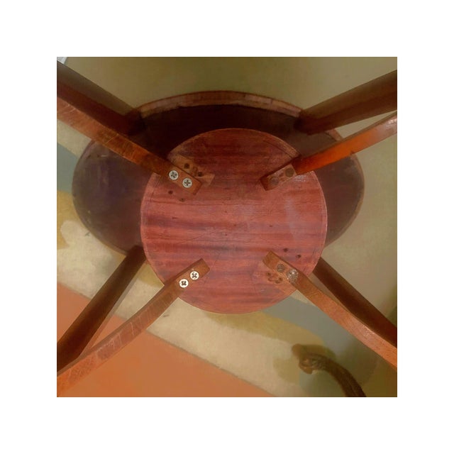 Early 20th Century Edwardian Hand Painted Adams Style Satinwood Oval Vitrine or Bijouterie Table For Sale - Image 13 of 16