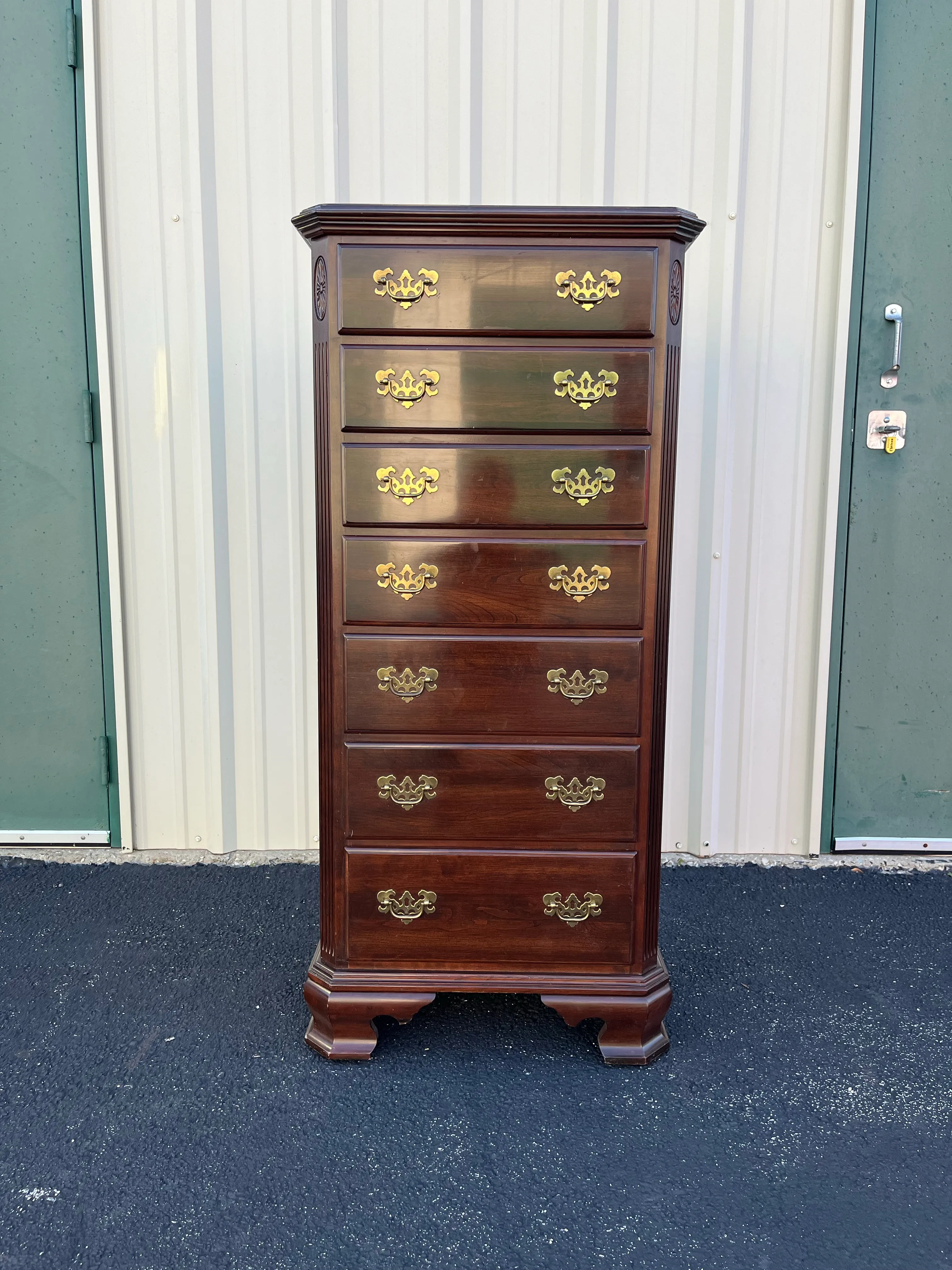 1980s Ethan Allen Georgian Court Cherry Lingerie Chest of Drawers