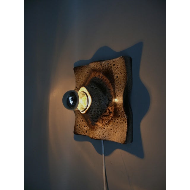 Wall Lights in Ceramic and Fat Lava by Martin Müller, 1970s, Set of 2 For Sale - Image 15 of 18