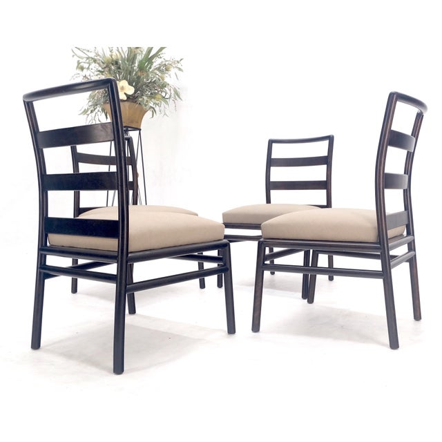 Set 4 Gibbings Widdicomb Dining Chairs New Alcantera Faux Suede Upholstery MINT! For Sale - Image 11 of 13