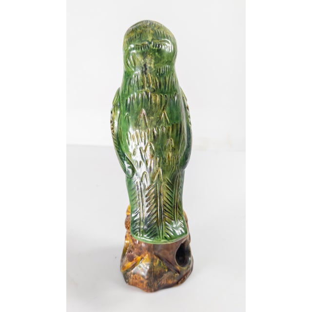 Chinoiserie 20th Century Chinese Chinoiserie Tang Style Pottery Parrot Figure in Sancai Glaze For Sale - Image 3 of 11