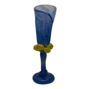 1990s Art Glass Champagne Flute