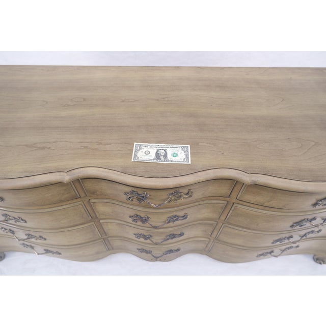 Pickled Solid Cherry Country French 12 Drawers 6' Long Dresser Credenza MINT! For Sale - Image 11 of 16