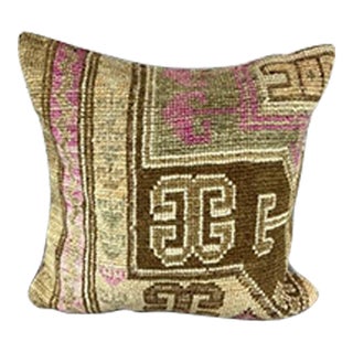 20 x 20 Rug Pillow Sapphire Twilight Turkish Pillow Cushion Cover For Sale