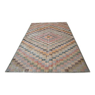 1970s Turkish Handmade Area Rug - 6′9″ × 10′6″ For Sale
