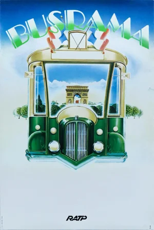 1970s, French Transport Bus Poster, Busrama, Ratp (Regie Autonome Des Transports)